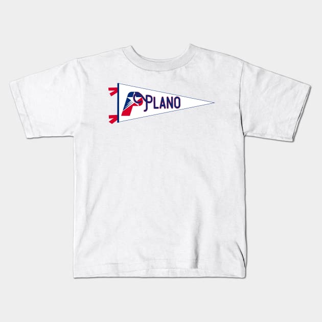 Plano Flag Pennant Kids T-Shirt by zsonn